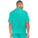 Men Scrub Tops Surgical Green Zip Front in Cotton