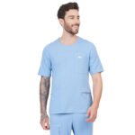 Men Scrub Tops Round Neck in Cotton