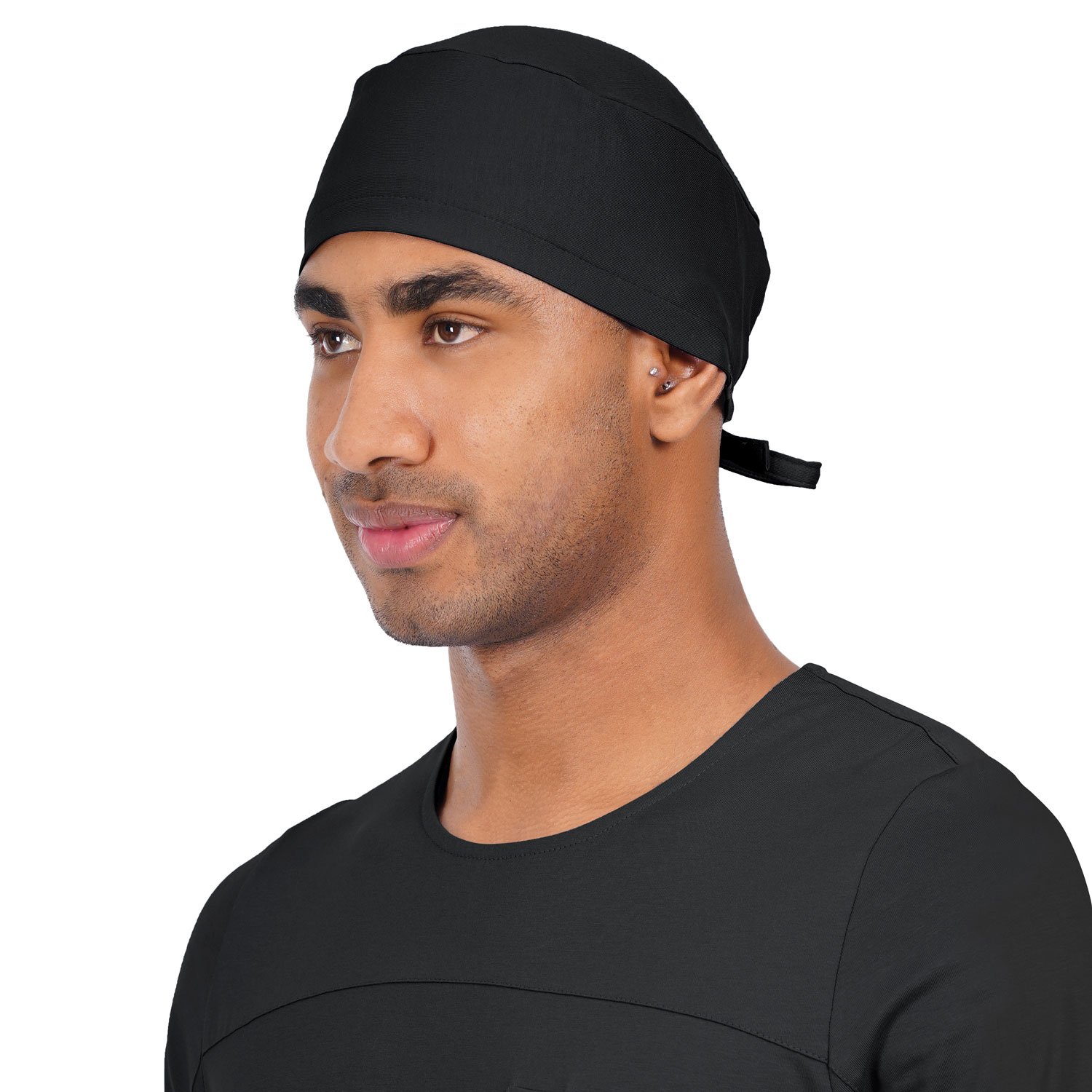 KCAP01BLK(2) Unisex Black Scrub Cap in Polyester