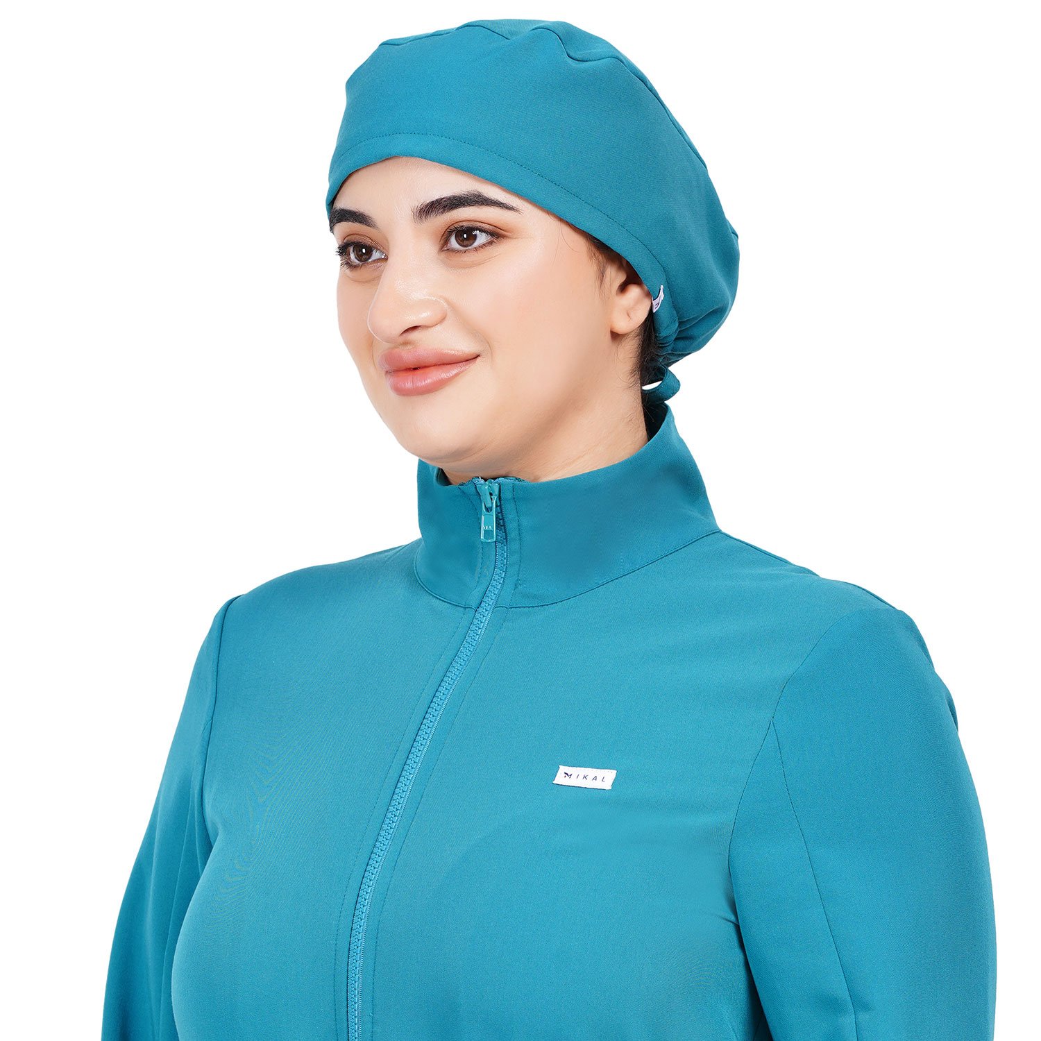 WCAP01TEAL(3) Unisex Teal Scrub Cap in Polyester