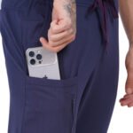 Men Scrub Navy Blue Bottoms Relaxed Fit in Cotton