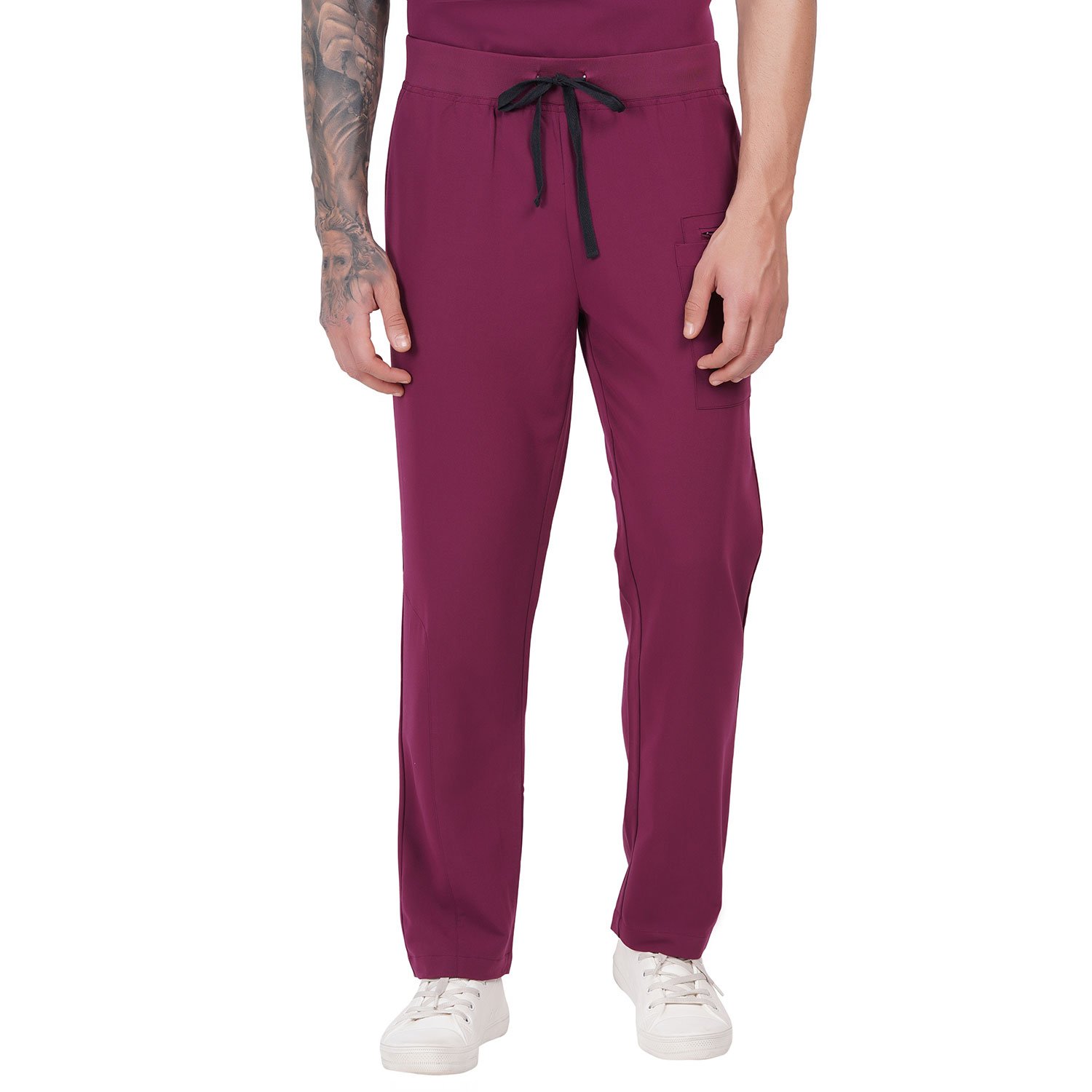 MWMB03WINE(3) Men Scrub Bottoms Wine Regular Fit in Polyester