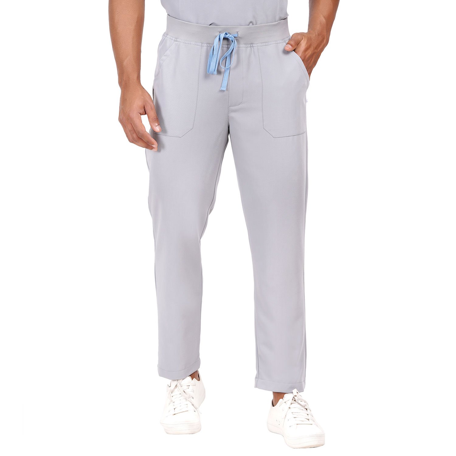 MWMB05SGREY(5) Men Scrub Bottoms Grey Relaxed Fit in Polyester